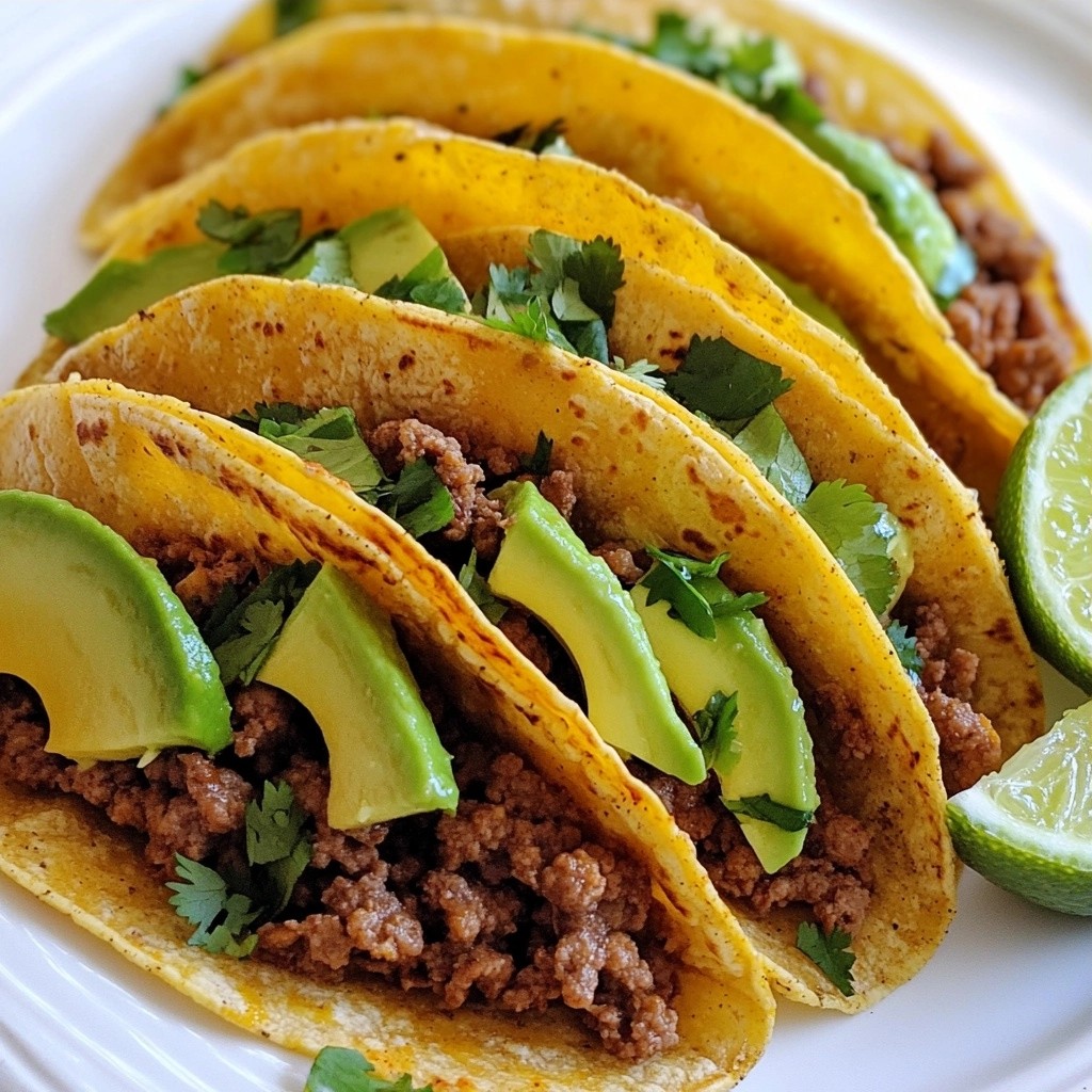 Zesty Ground Beef and Avocado Tacos Fresh Delight