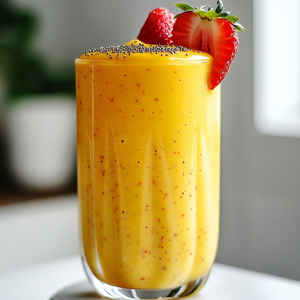 Mango Strawberry Smoothie Refreshing and Nutritious Drink