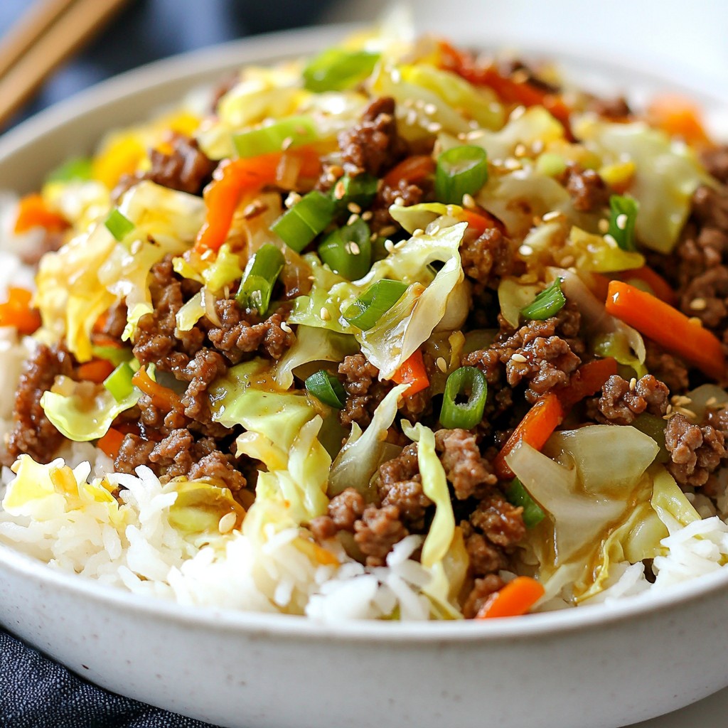 Affordable Ground Beef and Cabbage Stir Fry Recipe