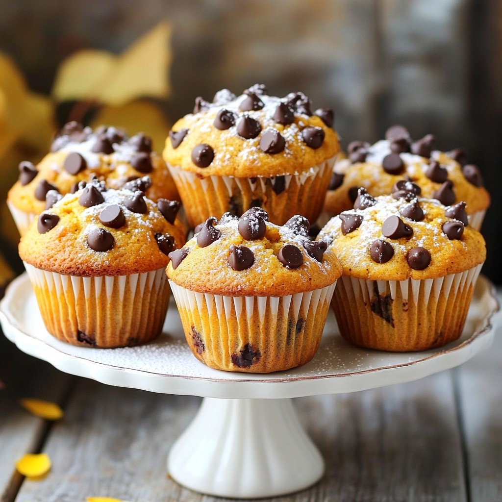 Pumpkin Chocolate Chip Muffins Perfect for Fall