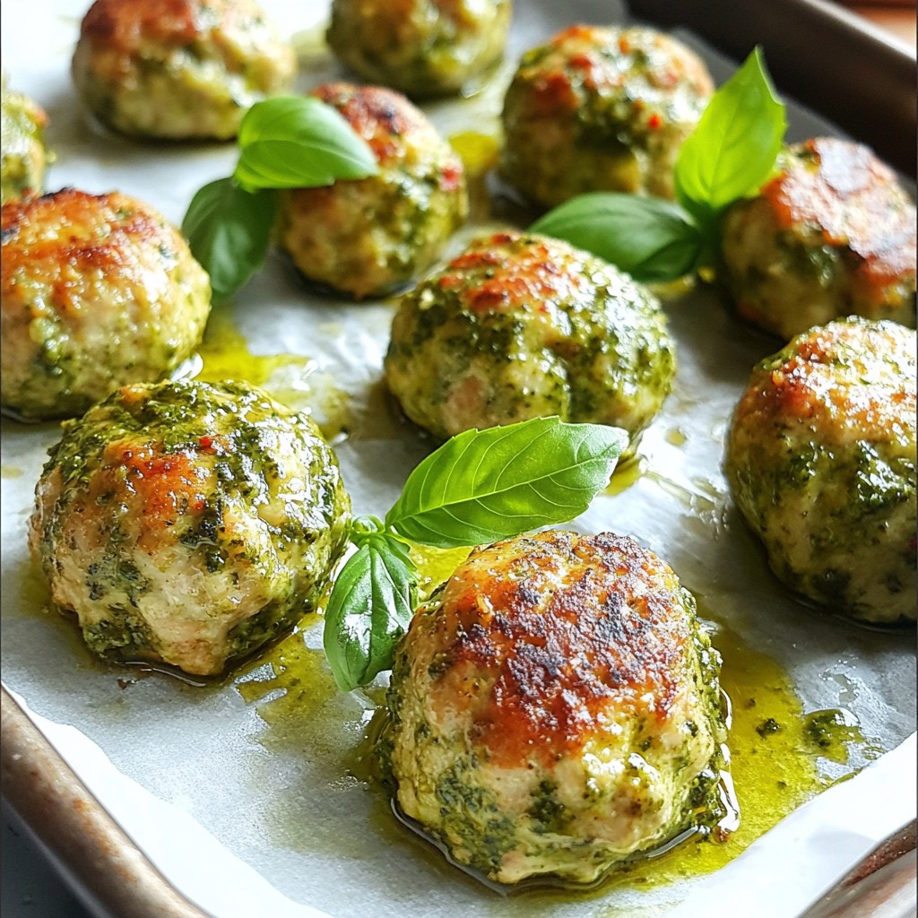 Pesto Turkey Meatballs Flavorful and Easy Recipe