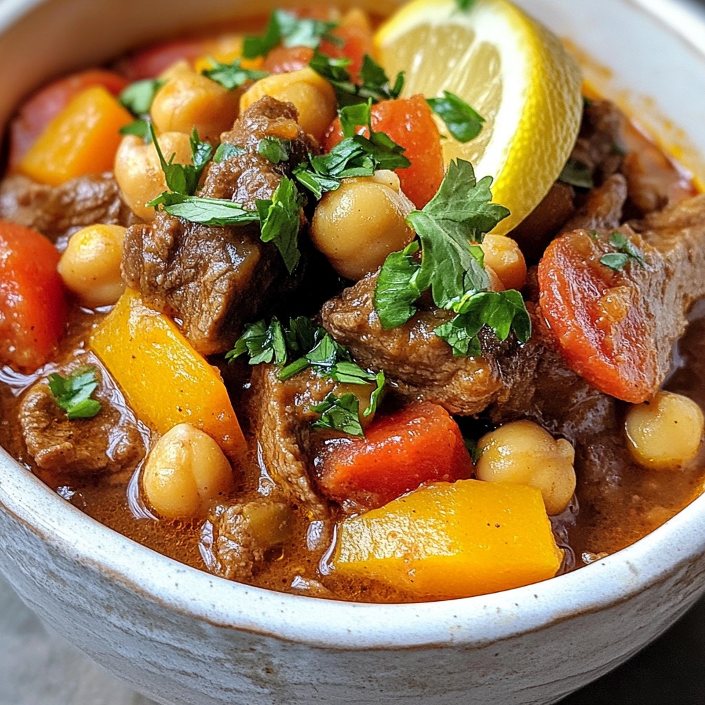 Slow Cooked Beef and Chickpea Tagine Delight