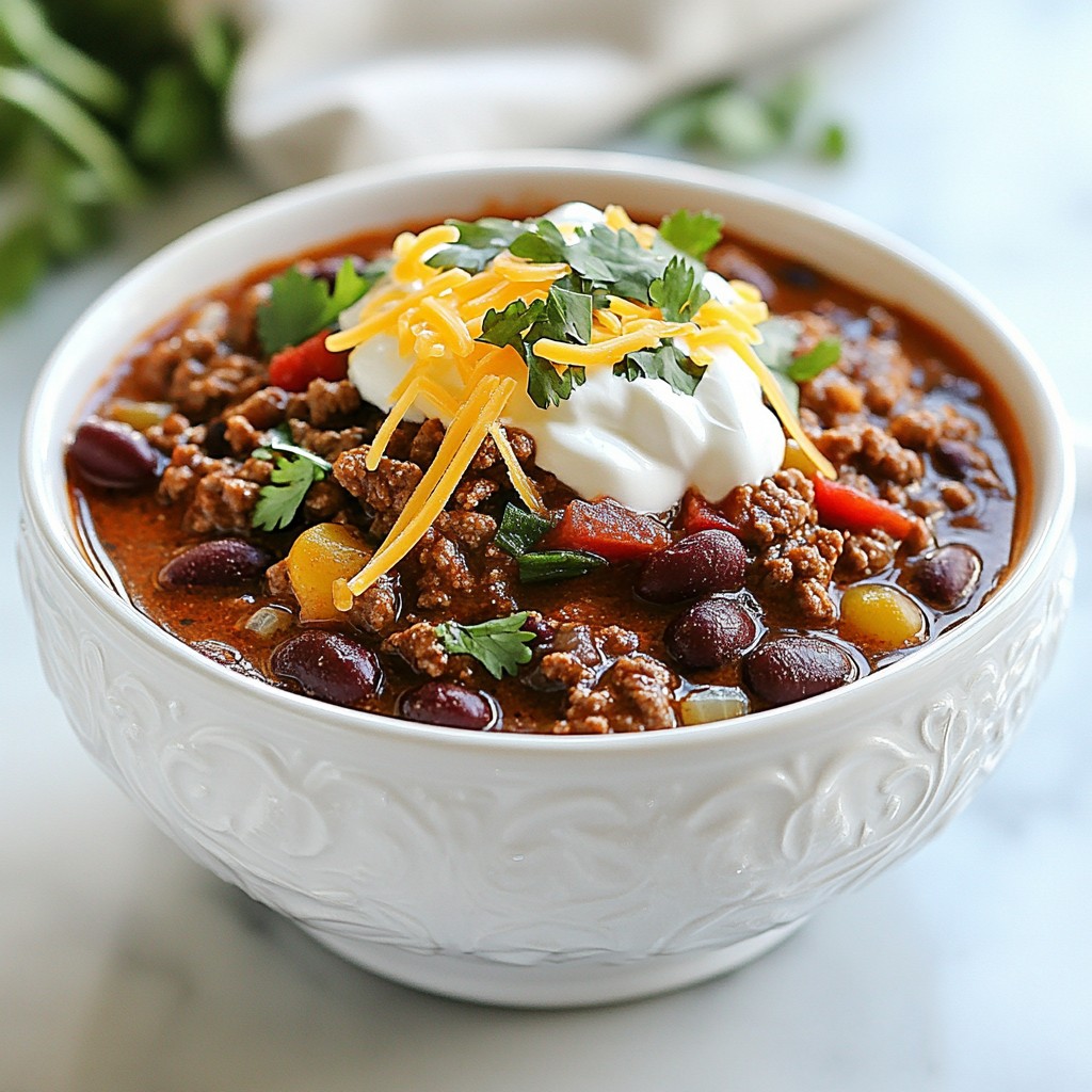 Classic Beef & Bean Chili Hearty and Flavorful Recipe
