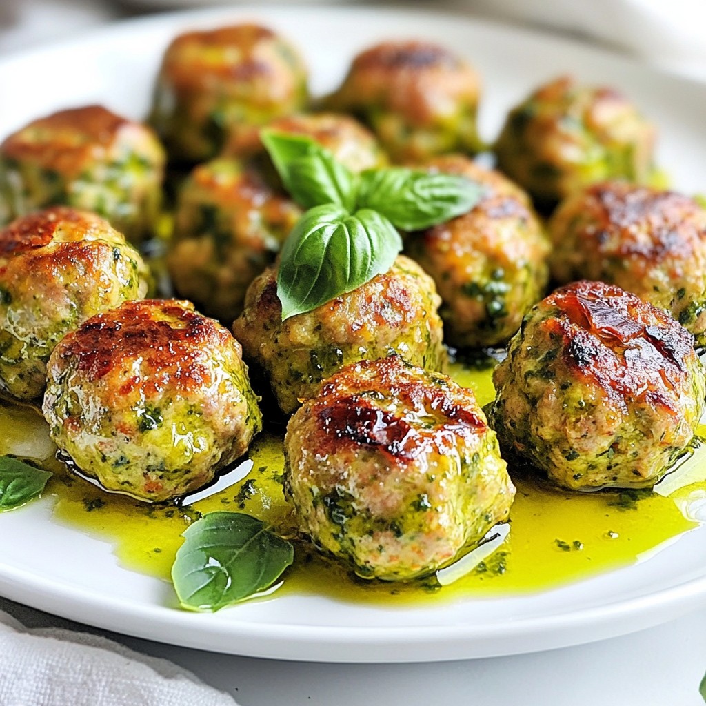 Pesto Turkey Meatballs Flavorful and Easy Recipe