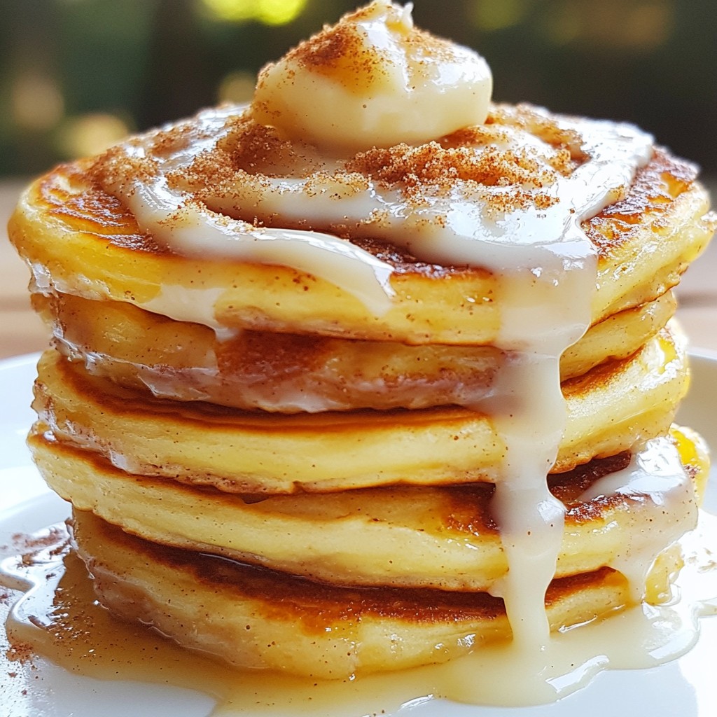 Cinnamon Roll Pancakes Fluffy and Delicious Treat