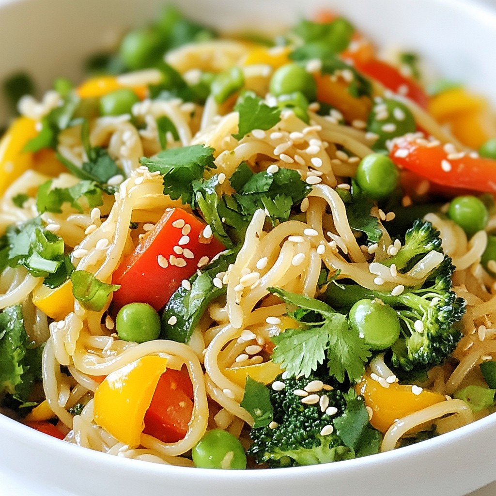 Savory Sesame Ginger Stir Fry Noodles Recipe