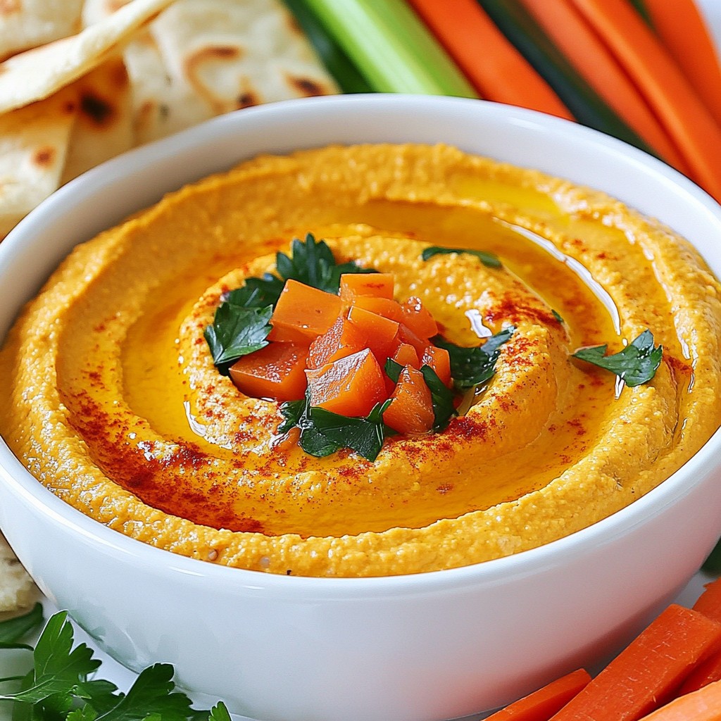 Roasted Red Pepper Hummus Flavorful and Easy Dip