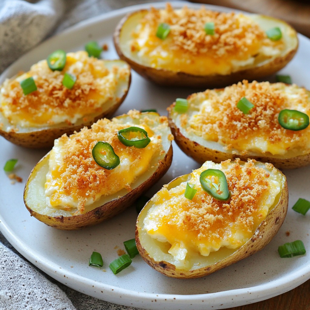 Jalapeño Popper Potato Skins Delightful Crunchy Treat