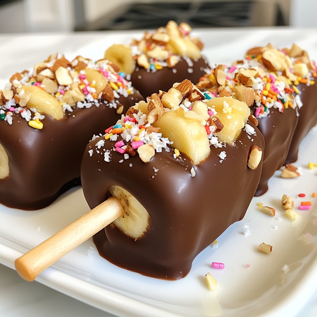 Chocolate Covered Banana Pops Tasty Frozen Delight