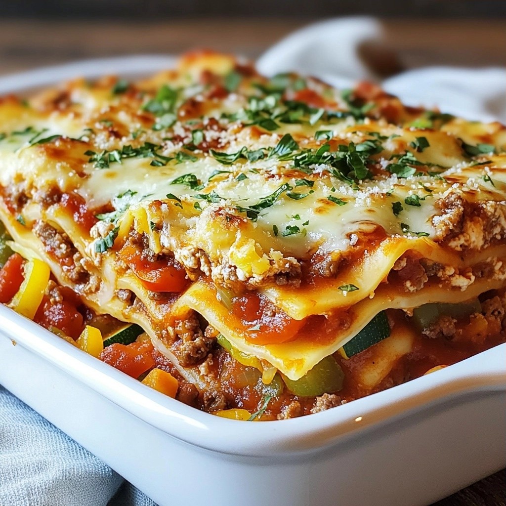 Affordable Ground Beef and Veggie Lasagna Delight