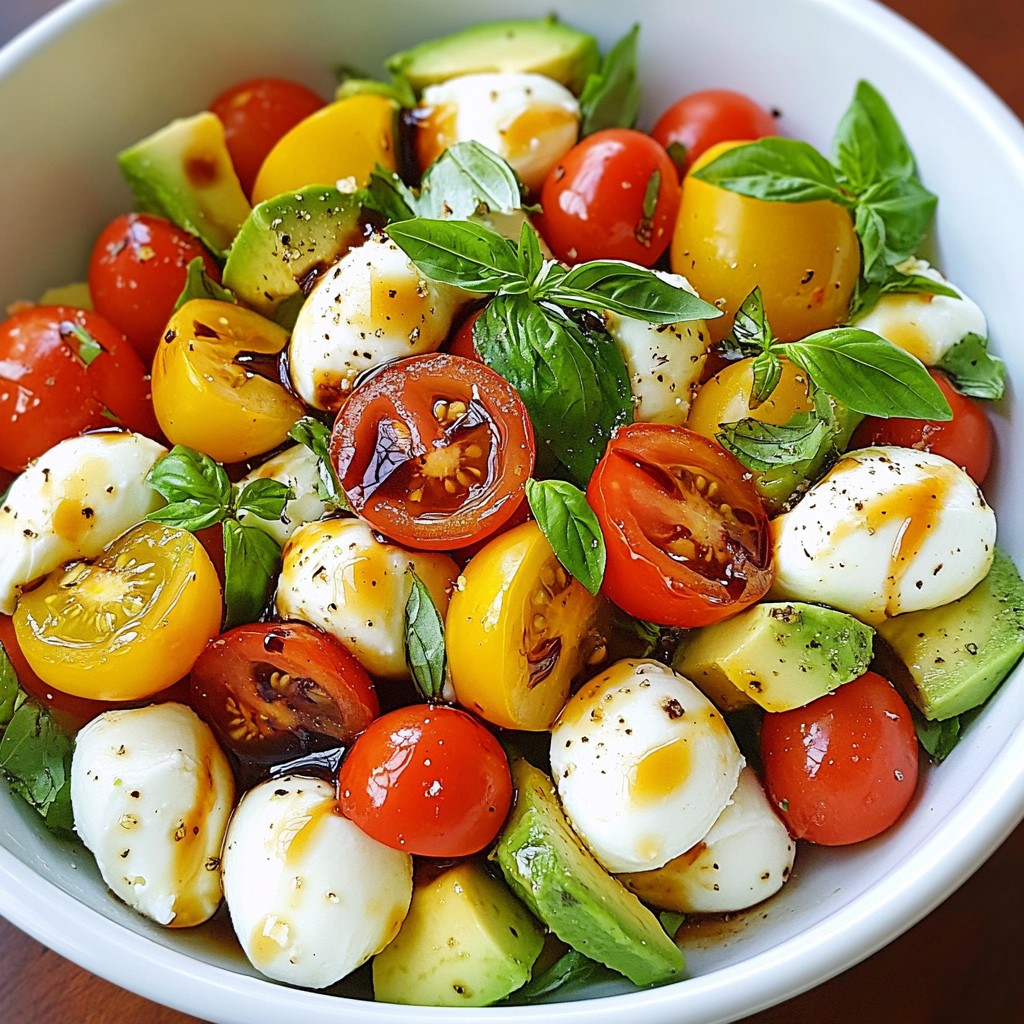 Avocado Tomato Mozzarella Salad Fresh and Tasty Treat