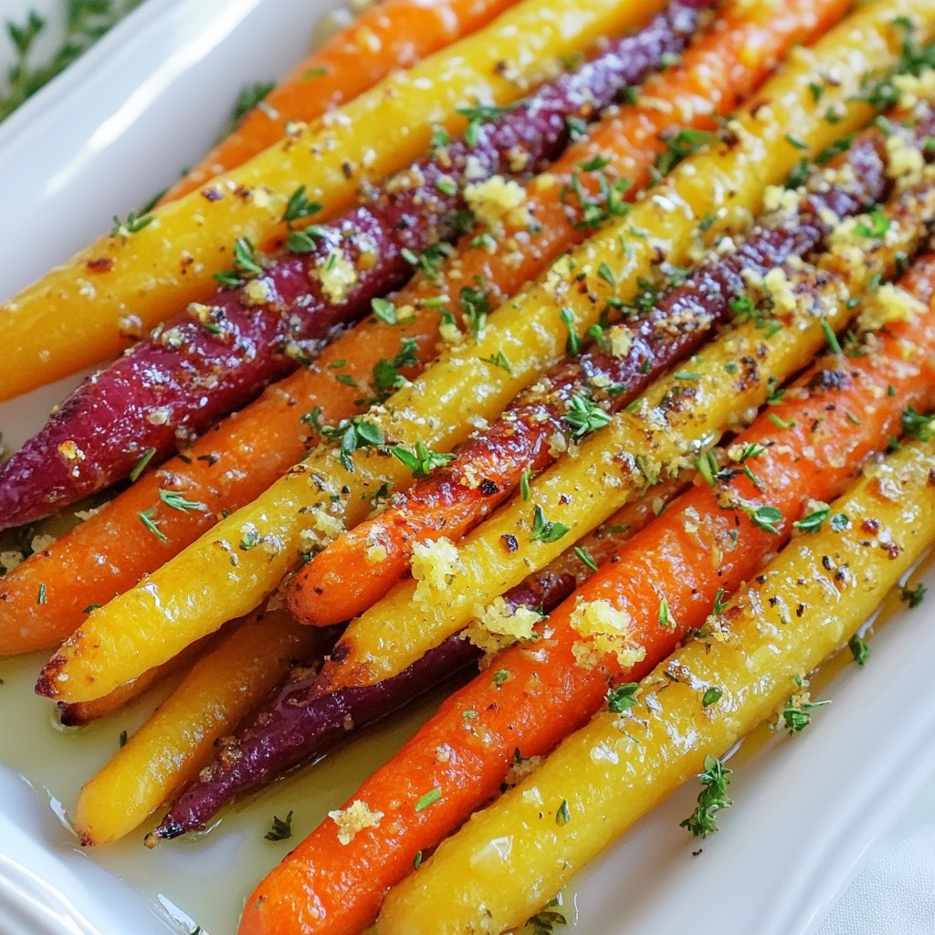 Garlic Herb Roasted Rainbow Carrots Tasty Side Dish