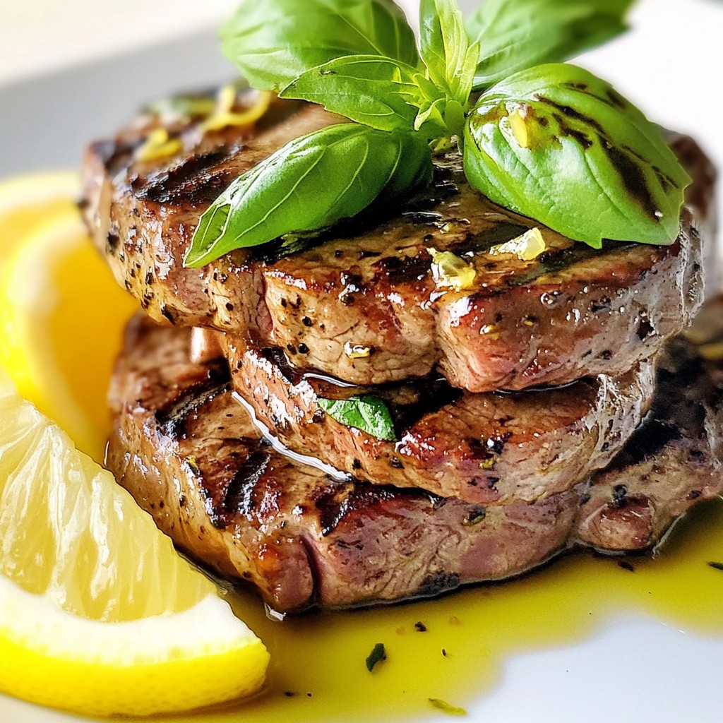 Grilled Lemon Basil Steak Medallions Tasty Delight
