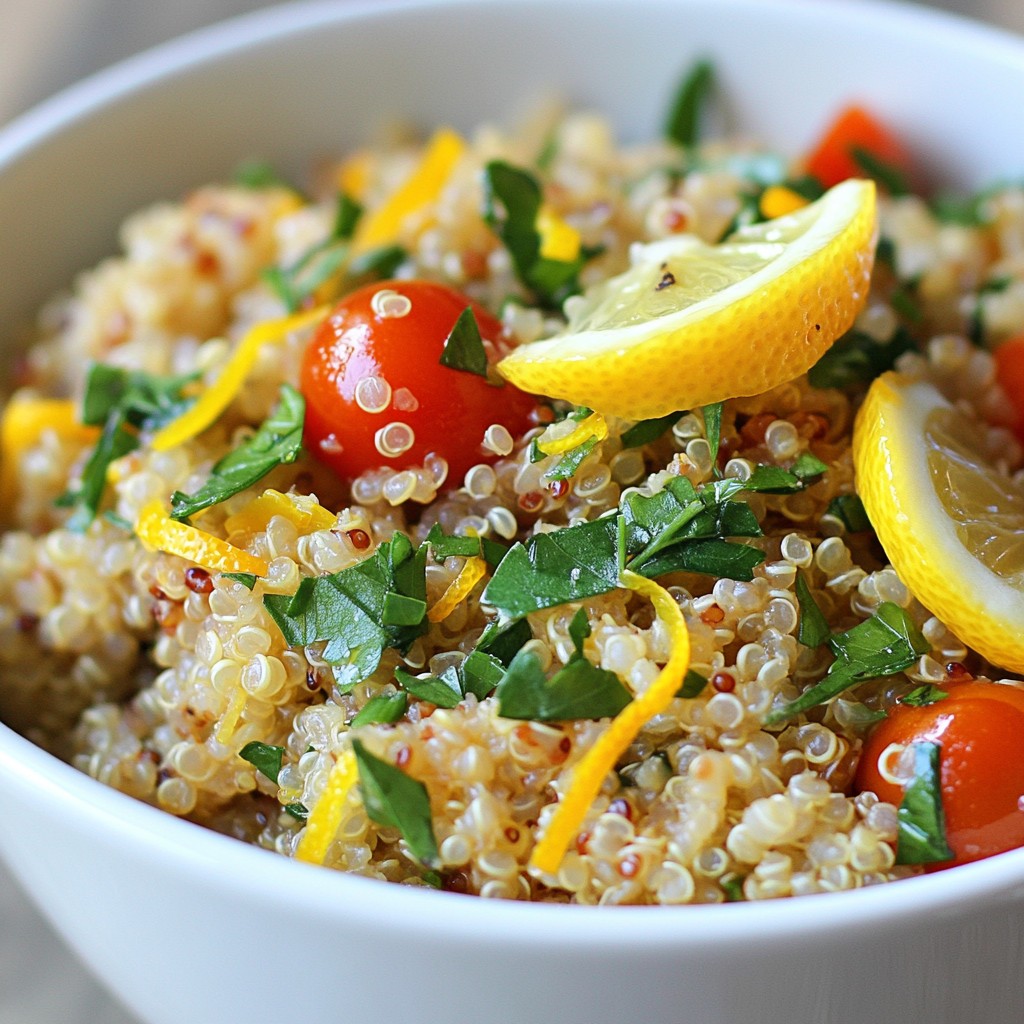 Lemon Garlic Herb Quinoa Flavorful and Easy Recipe