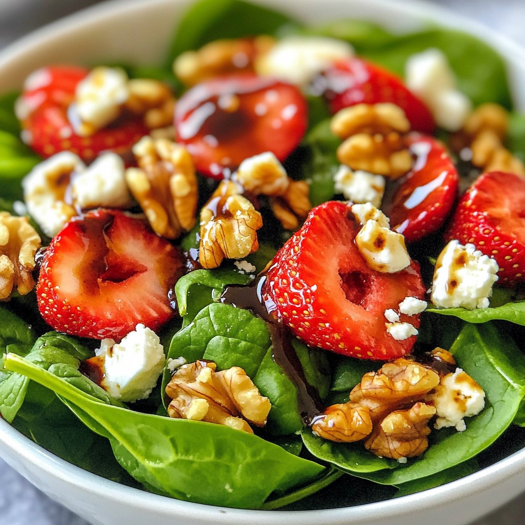 Balsamic Strawberry Spinach Salad Flavorful Delight
