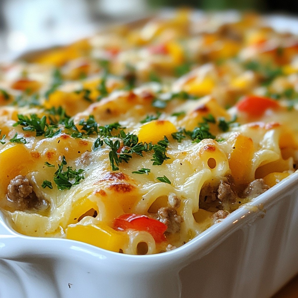 Creamy Beef and Bell Pepper Bake Easy Comfort Dish
