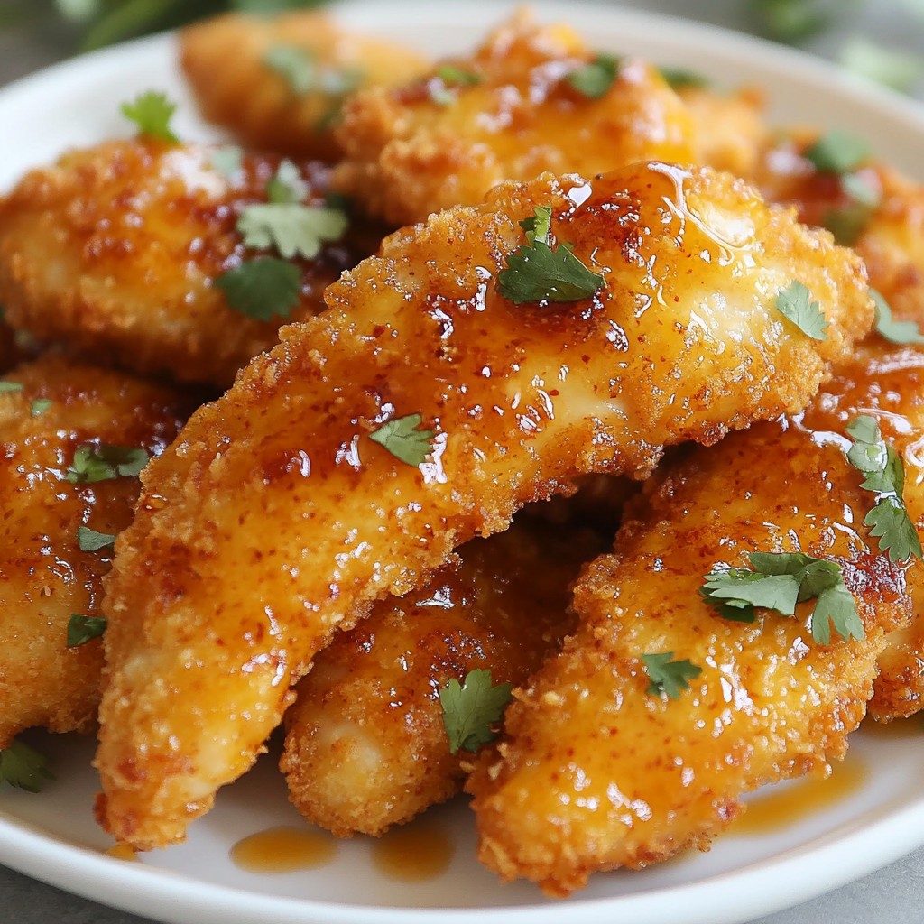 Honey Sriracha Chicken Tenders Crispy and Flavorful