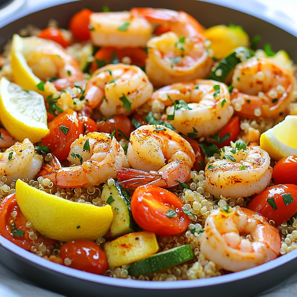 Garlic Shrimp Quinoa Skillet Simple and Tasty Meal