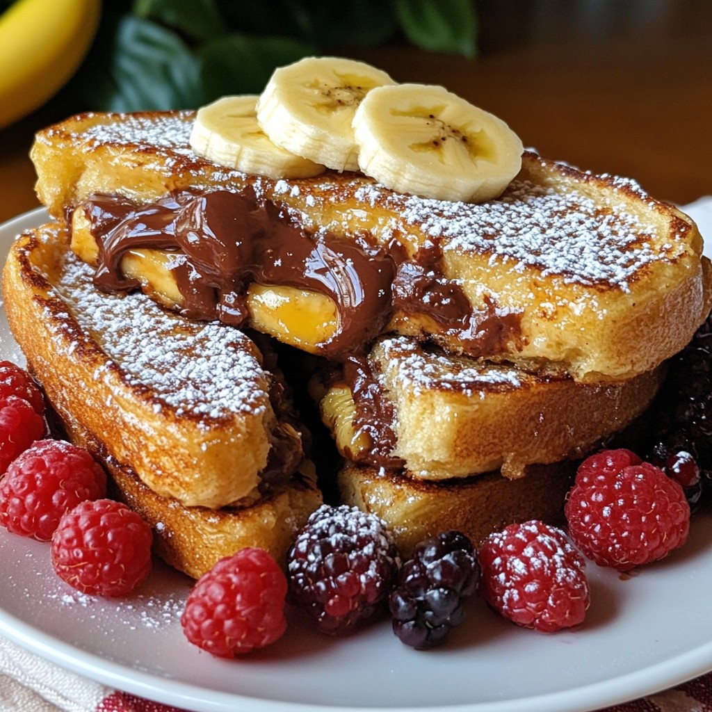 Chocolate Hazelnut Stuffed French Toast Delight