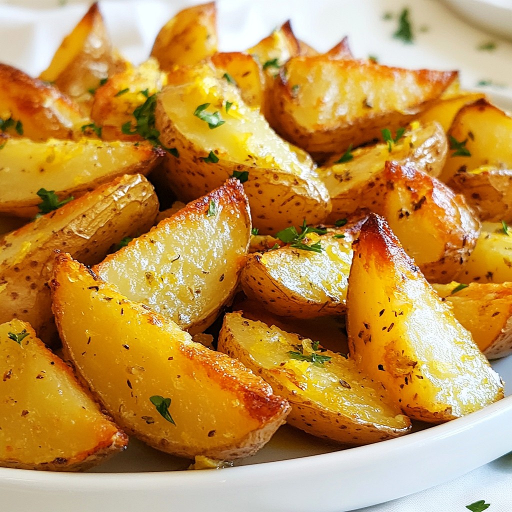 Greek Lemon Herb Potato Wedges Flavorful and Easy Recipe