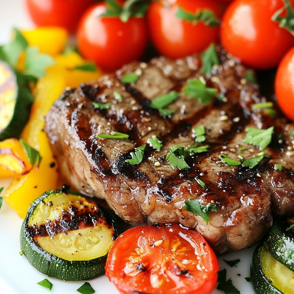Honey Garlic Grilled Steak with Veggies Sensation