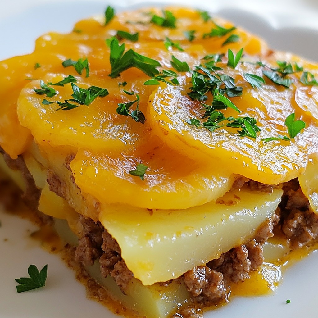 Layered Beef and Potato Casserole Hearty Comfort Meal