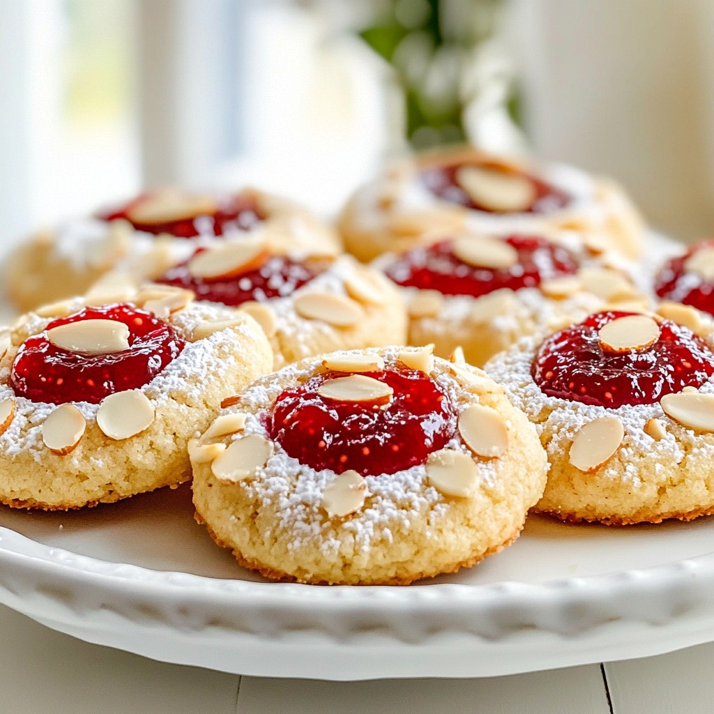 Raspberry Almond Thumbprint Cookies Delightful Treats