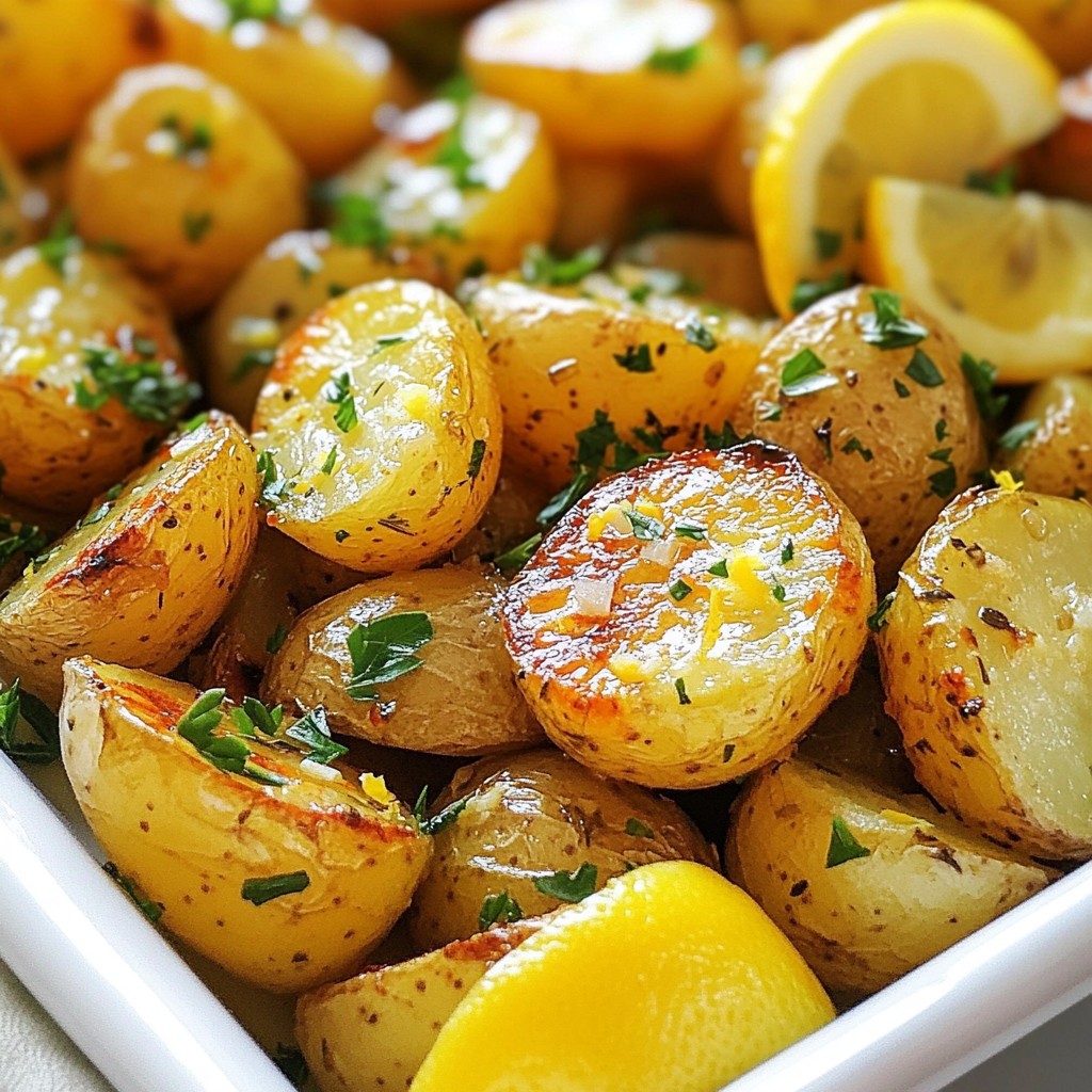 Greek Lemon Garlic Potatoes Flavorful Side Dish Delight