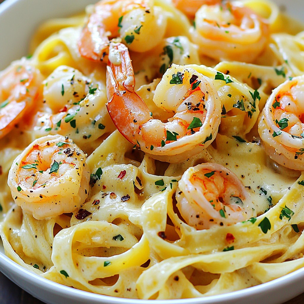 Creamy Garlic Shrimp Alfredo Easy and Delicious Meal