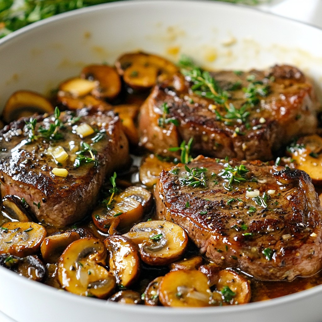 Garlic Butter Steak and Mushroom Skillet Delight