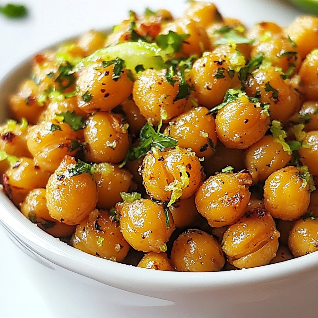 Chili Lime Roasted Chickpeas Crisp and Zesty Snack