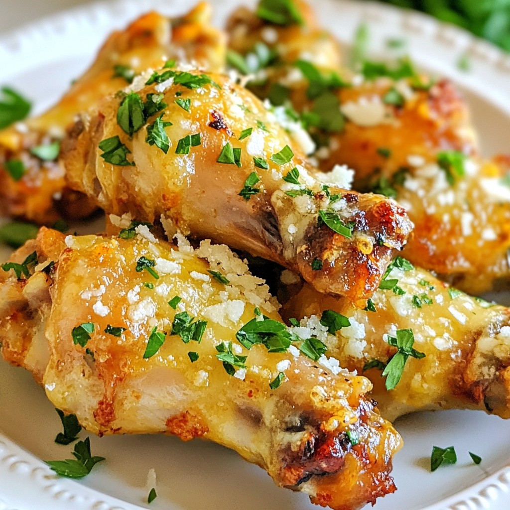 Garlic Parmesan Air Fryer Wings Crispy and Tasty Snack