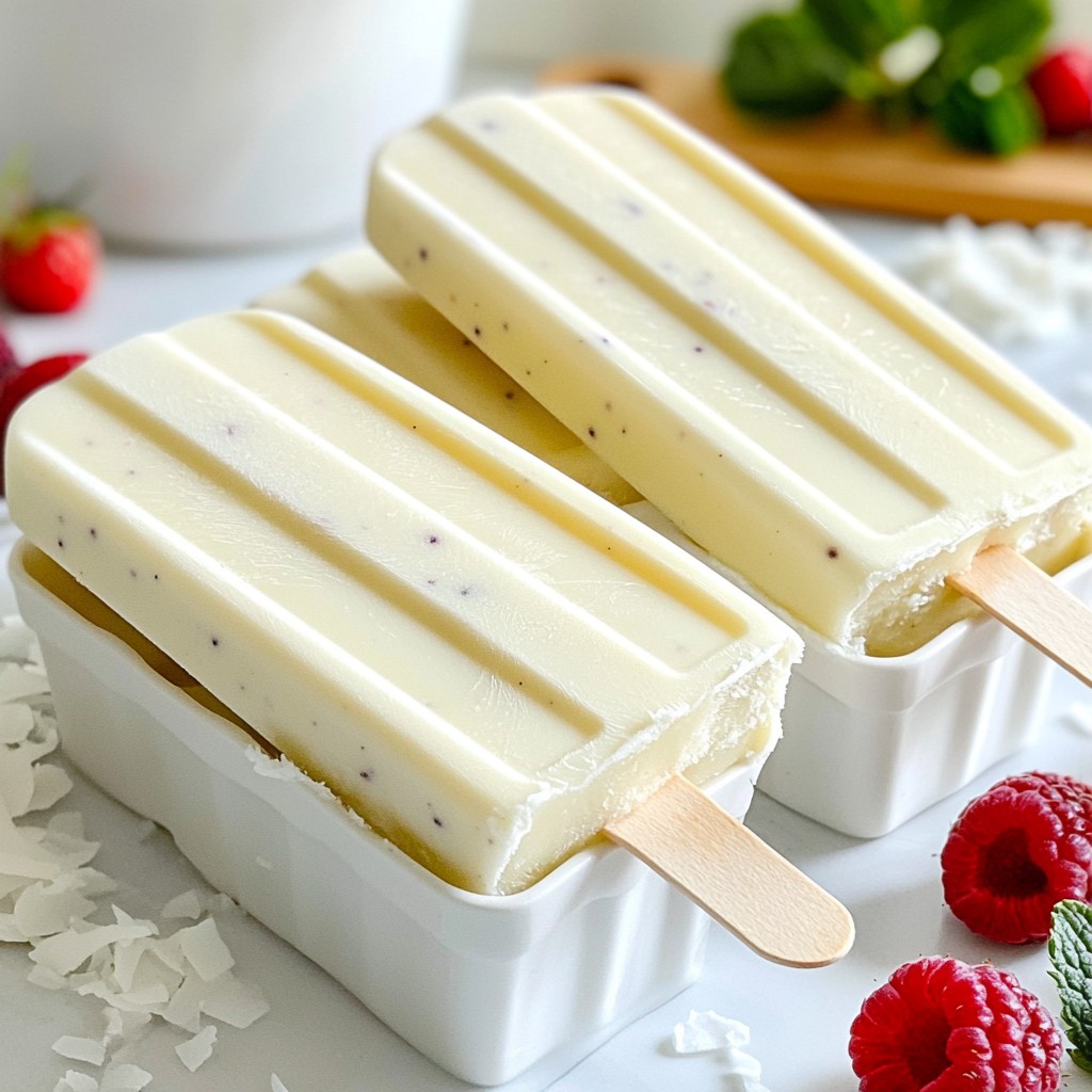 Vanilla Bean Greek Yogurt Popsicles Refreshing Treat