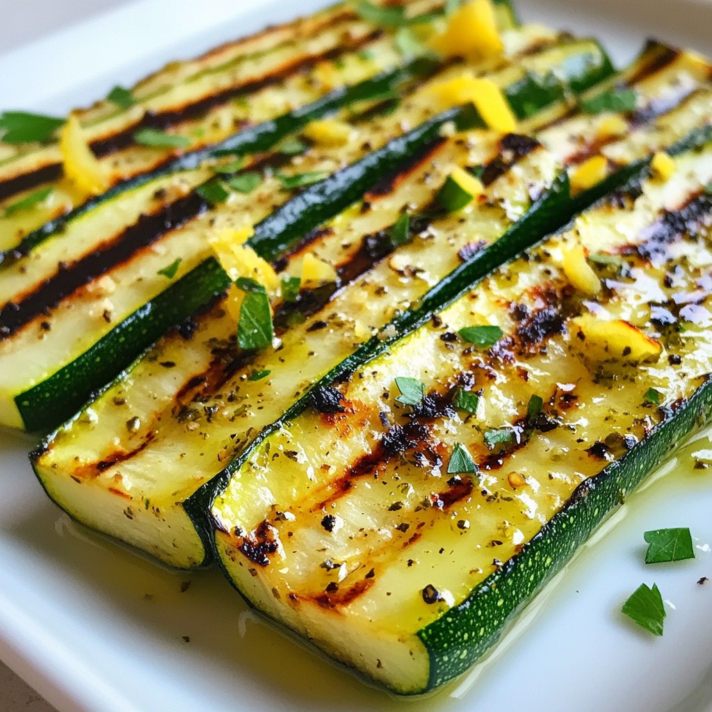 Grilled Zucchini with Lemon Herb Flavorful Recipe