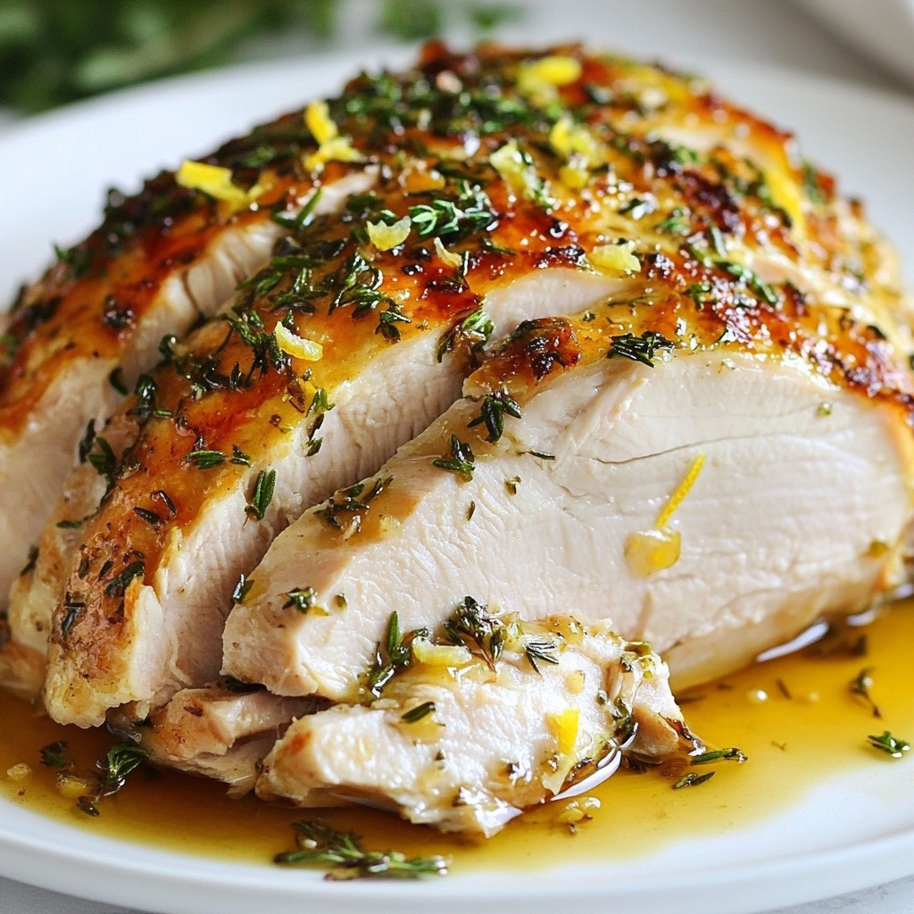 Garlic Herb Roasted Turkey Breast Flavorful Delight