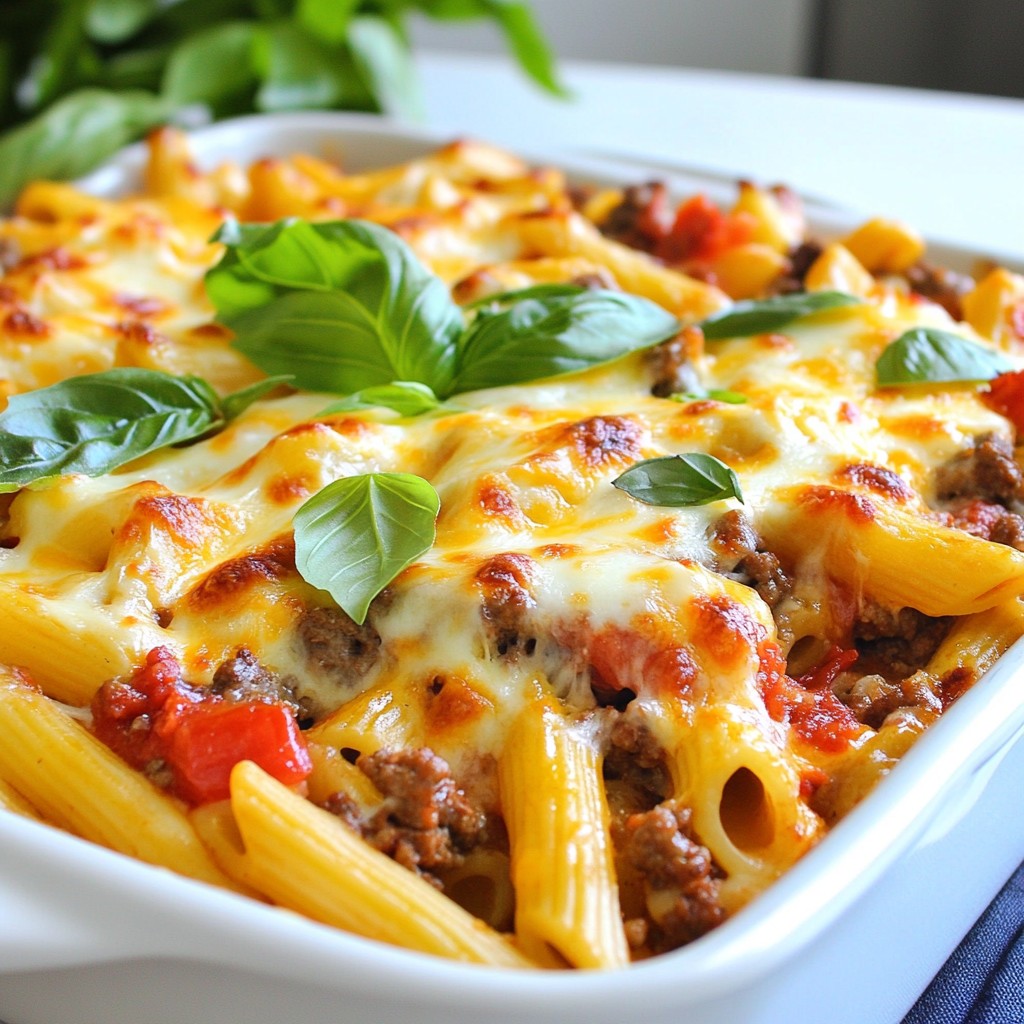 Cheesy Beef and Tomato Pasta Bake Easy Dinner Recipe