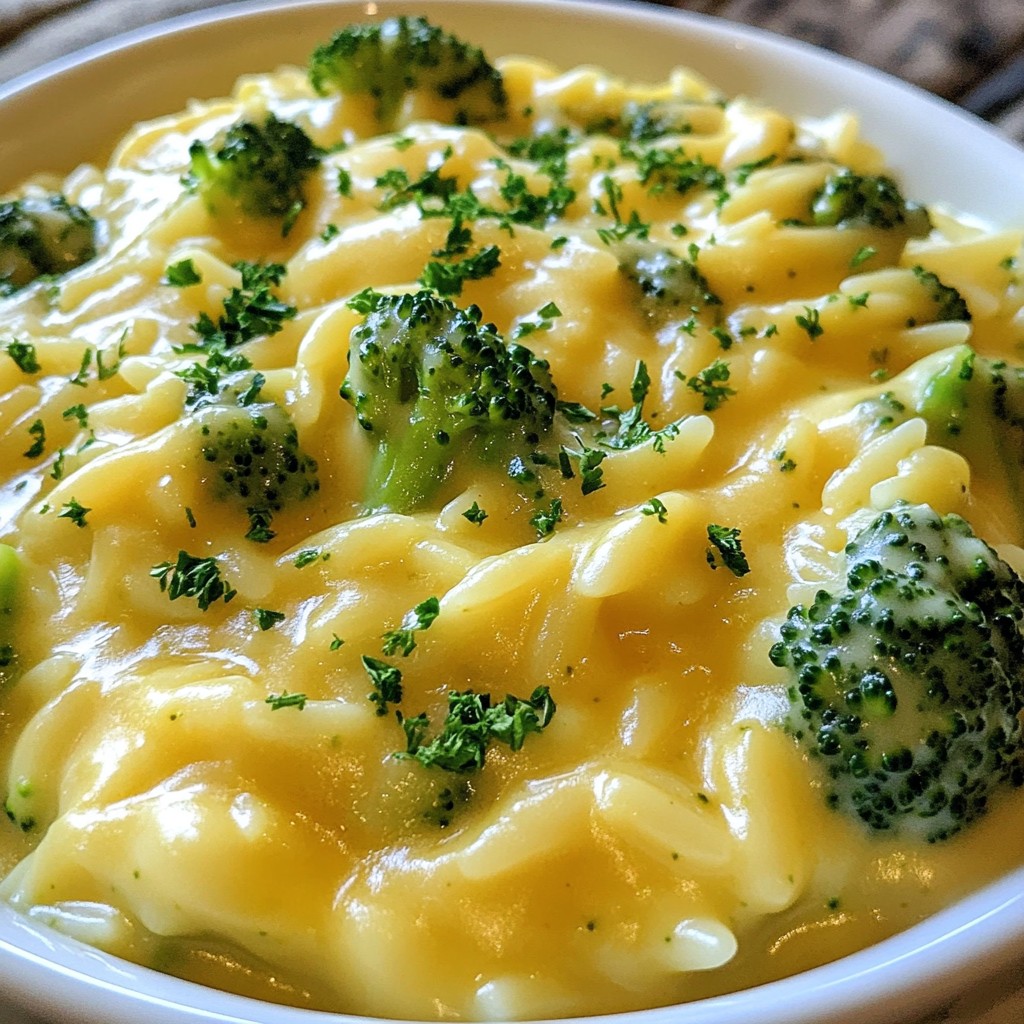 Creamy Broccoli Cheddar Orzo Irresistible Comfort Dish