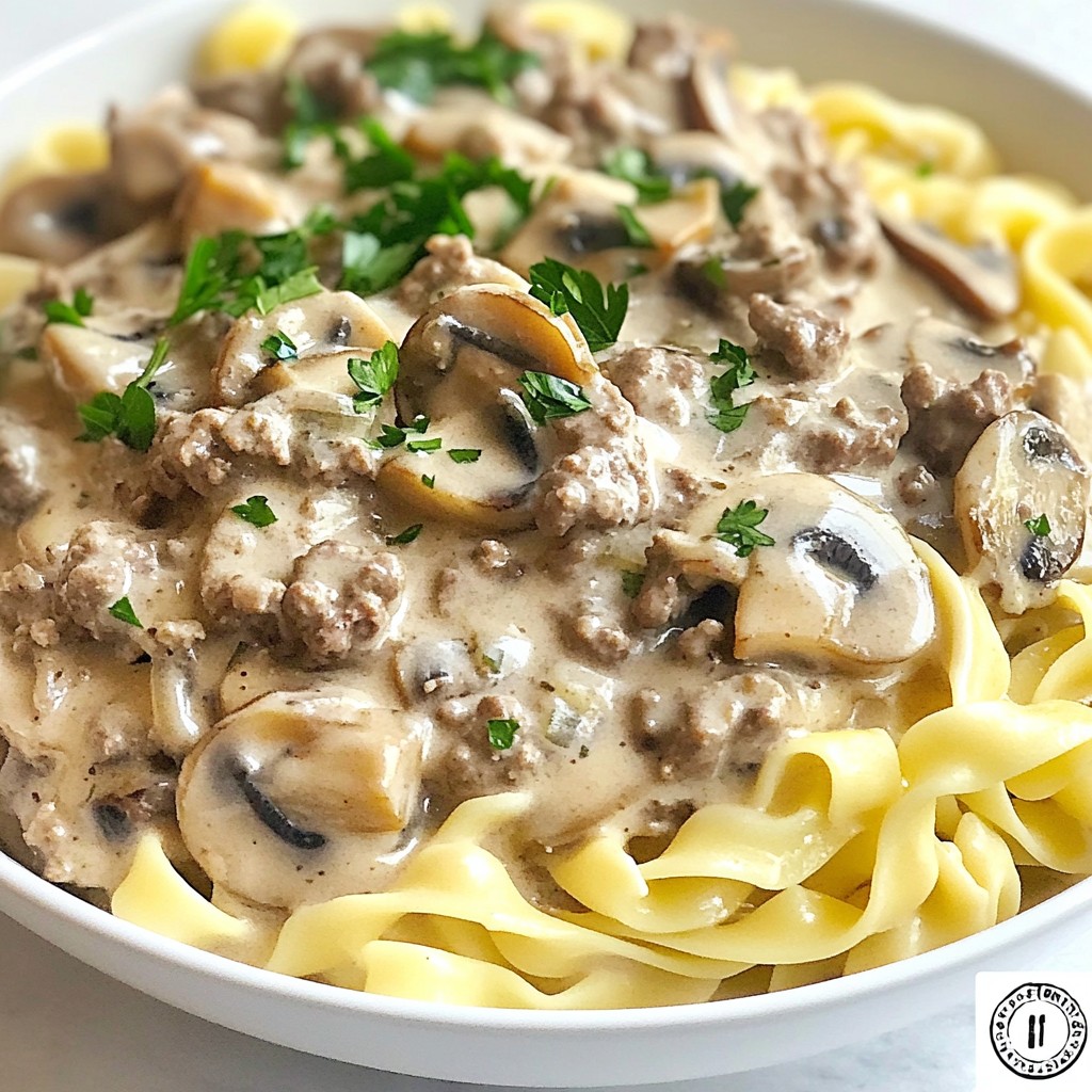 Creamy Ground Beef Stroganoff Quick and Tasty Recipe