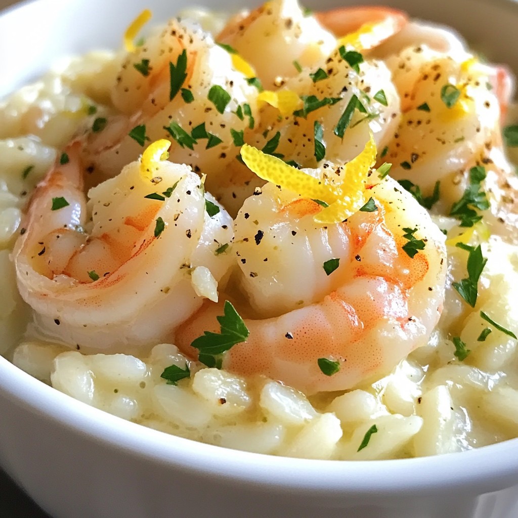 Lemon Garlic Shrimp Risotto Creamy and Flavorful Dish