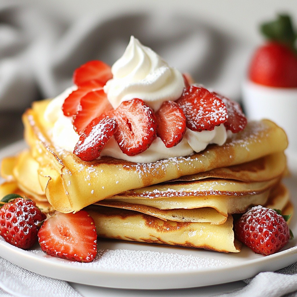 Nutella Strawberry Crepes Simple and Delicious Recipe