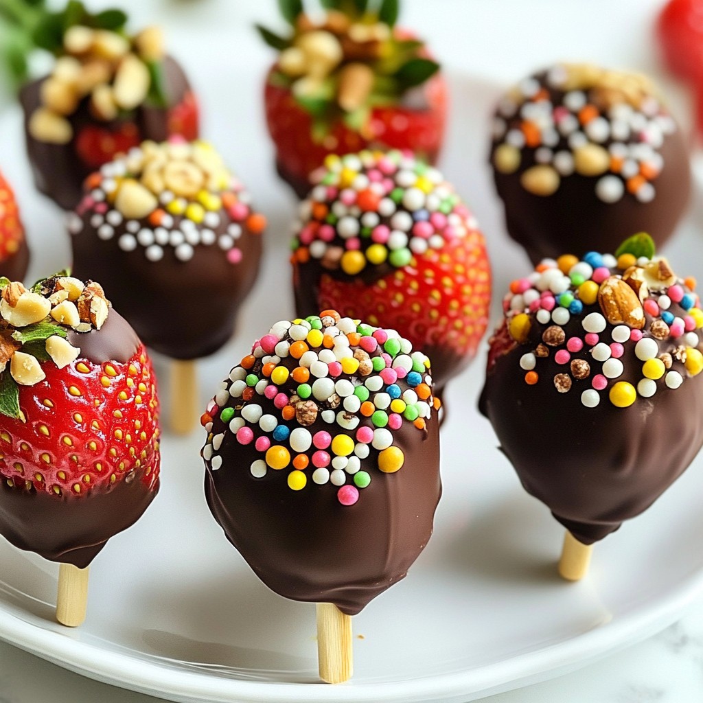 Chocolate Dipped Strawberry Pops Easy and Fun Treat