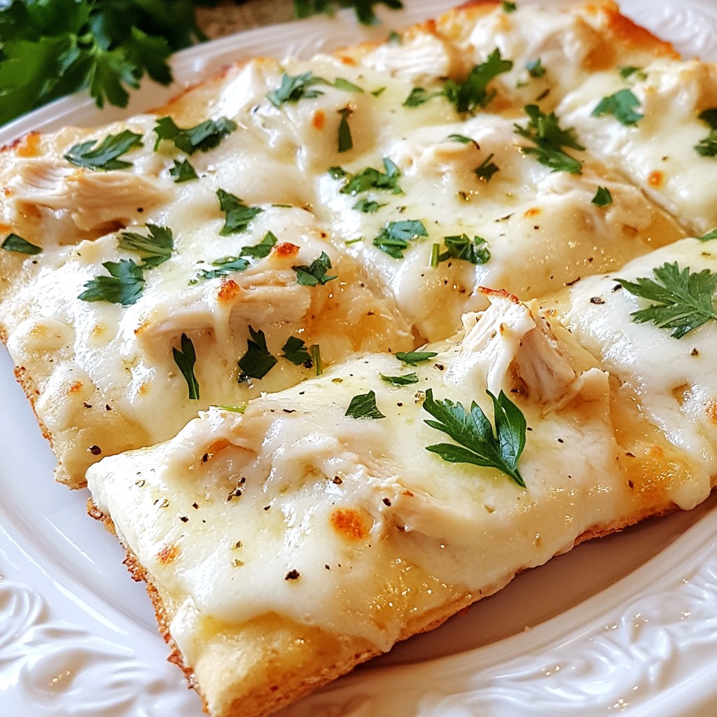 Chicken Alfredo Flatbread Simple and Flavorful Meal