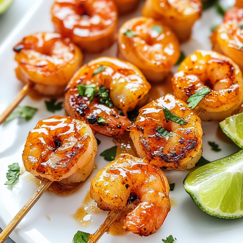 Sriracha Honey Shrimp Skewers Flavorful Grilling Treat