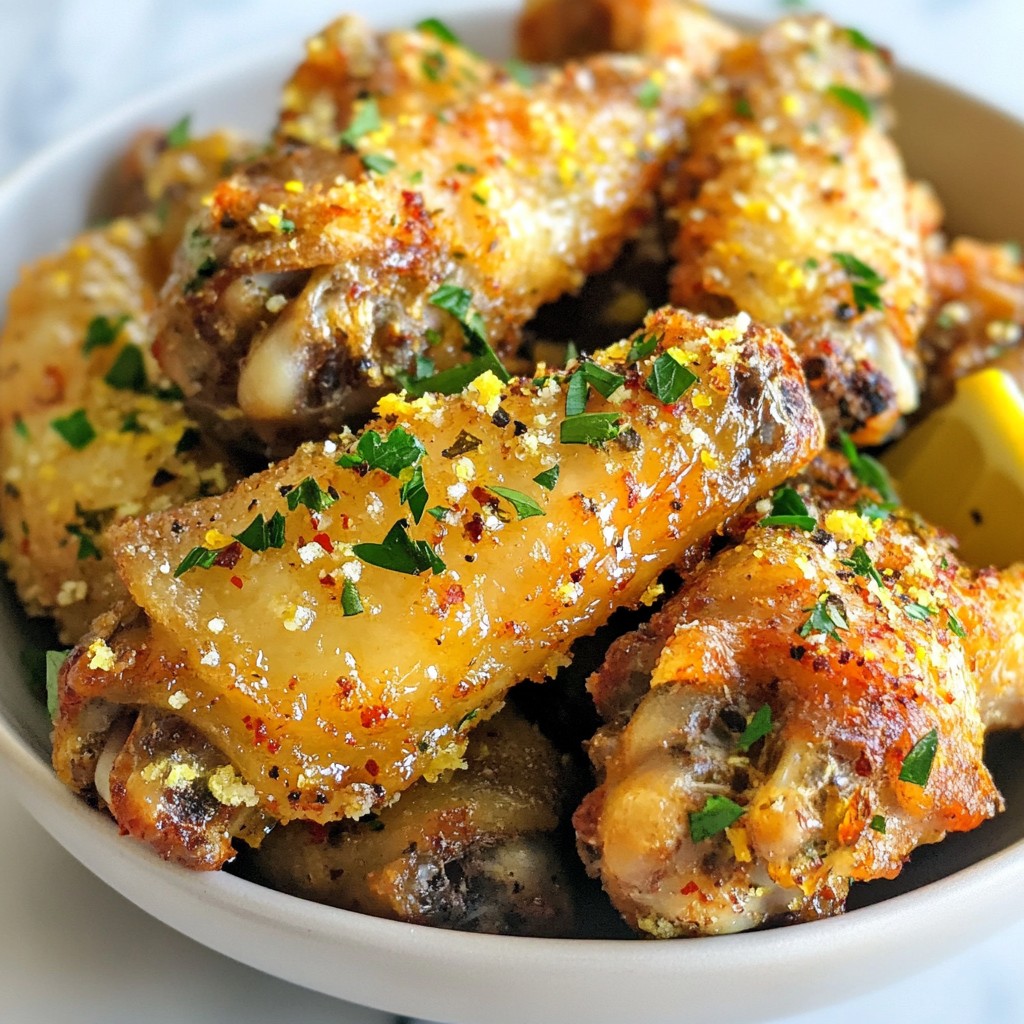 Garlic Parmesan Air Fryer Wings Crunchy Delightful Dish