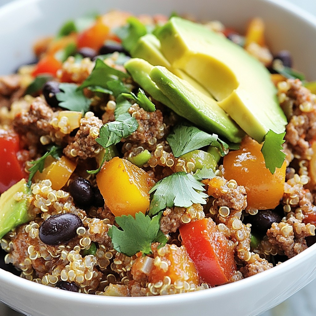 Spicy Ground Beef and Quinoa Skillet Delightful Meal