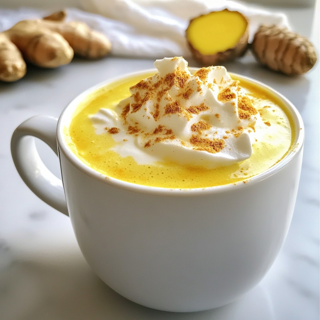Turmeric Golden Milk Latte Creamy and Invigorating Drink