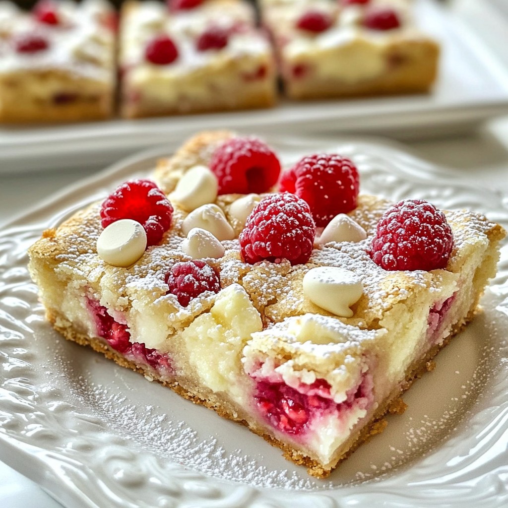 White Chocolate Raspberry Blondies Delightful Dessert Treat
