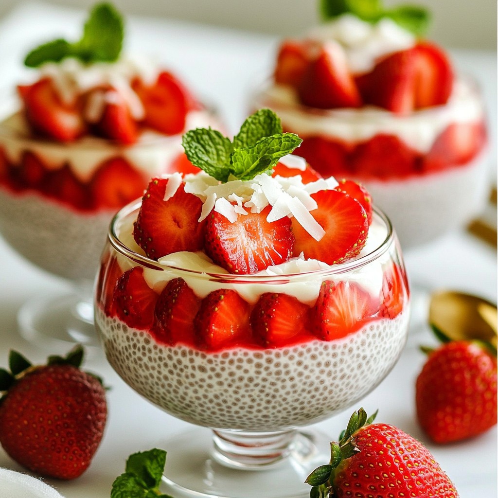 Strawberry Coconut Chia Pudding Easy and Tasty Recipe