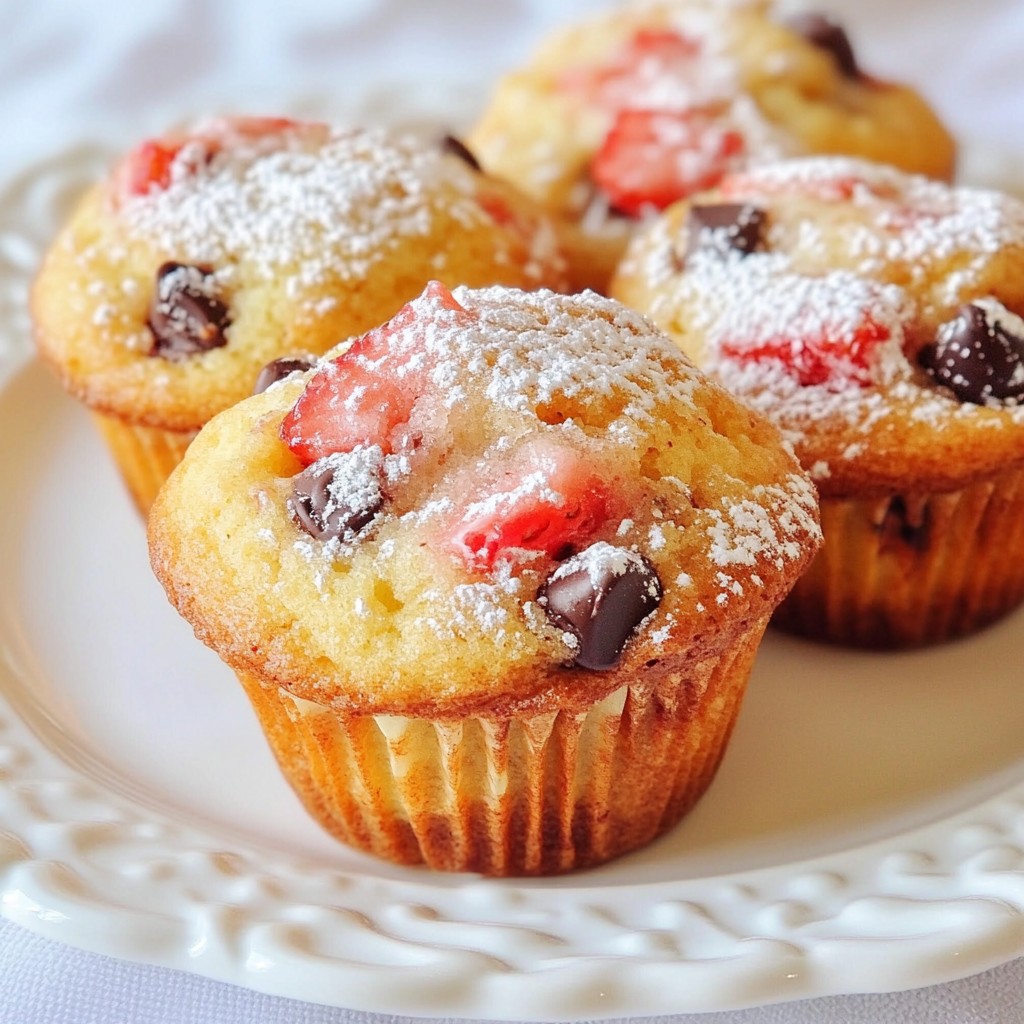 Strawberry Chocolate Chip Muffins Easy Bake Recipe