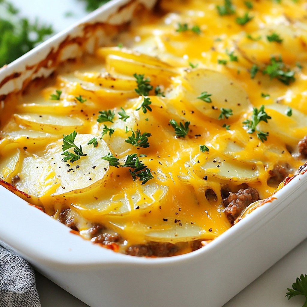 Creamy Beef and Potato Au Gratin Delightful Meal